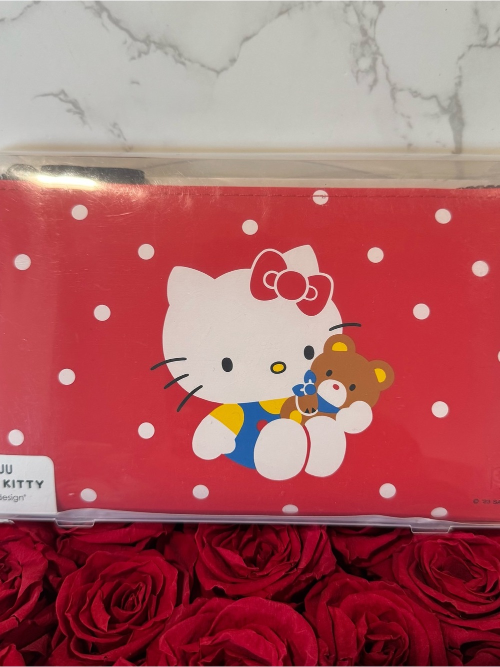 NWT Hello Kitty NUU Retro Dot Silicone Pouch Sanrio Japan